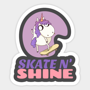 Skate n' shine Skating Sticker